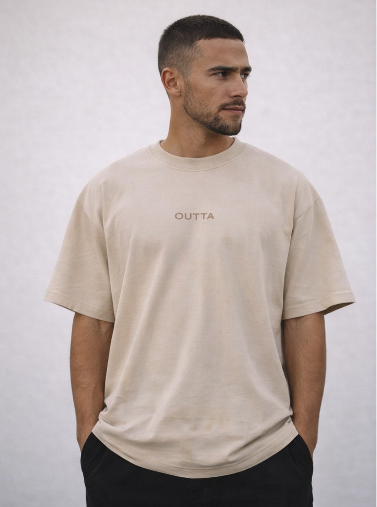 OUTTA Core Tee  Beige